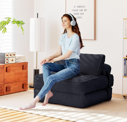 Sofá Cama Plegable – Sofá biplaza y Futón Convertible, Cojín Tapizado, Diseño que Ahorra Espacio para Sala de Estar, Habitación de Huéspedes, Dormitorio Universitario